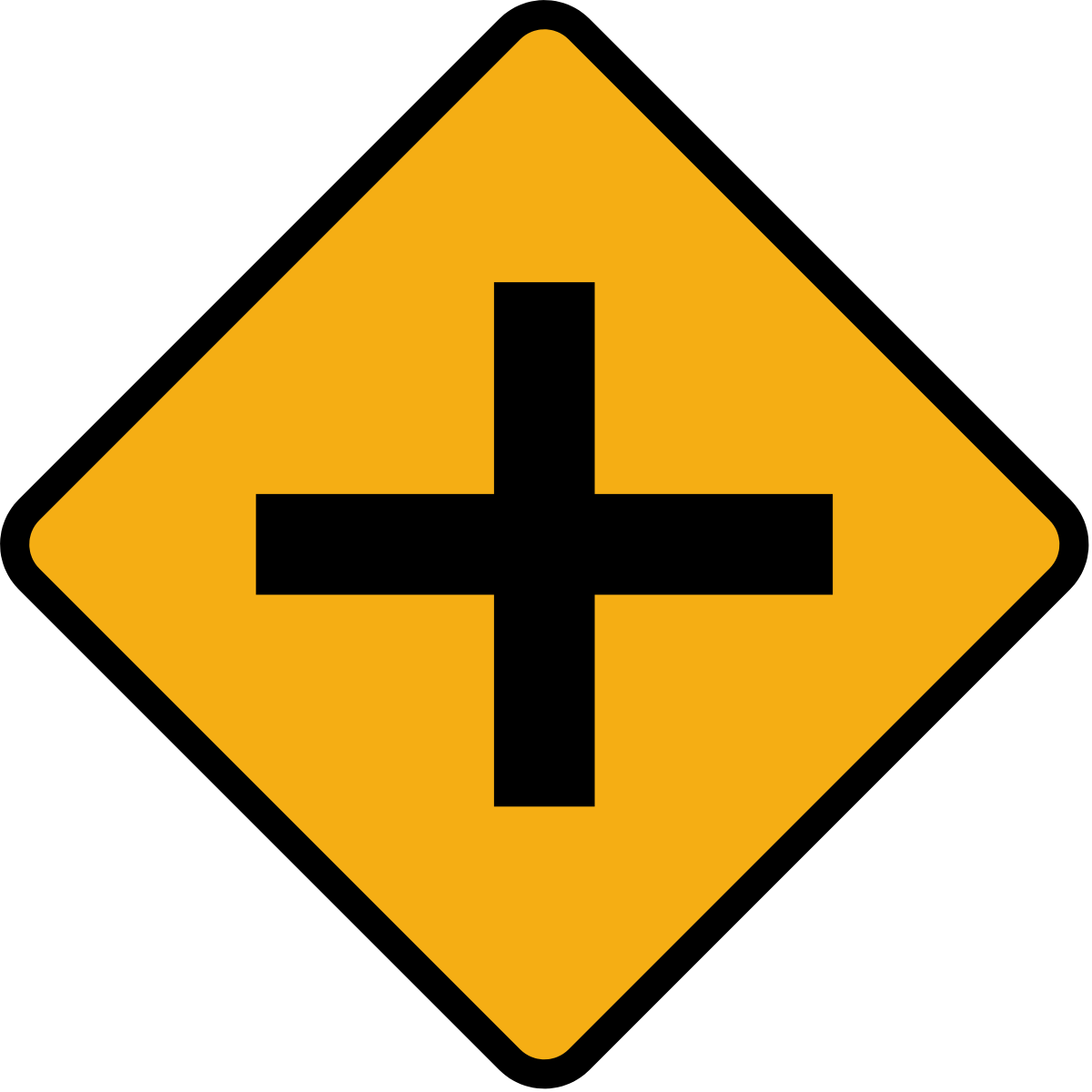 Crossroad_ Traffic_ Sign PNG Image