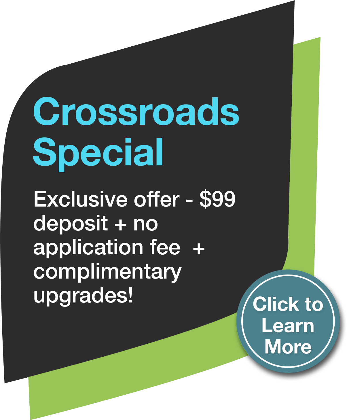 Crossroads Special Promotion Graphic PNG Image