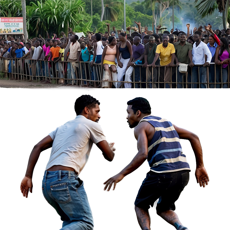 Crowds Fleeing Riot Png Cgw51 PNG Image