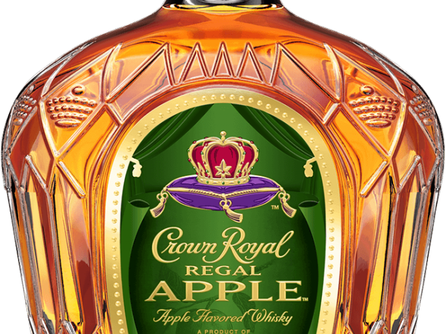 Crown Royal Regal Apple Whiskey Bottle PNG Image