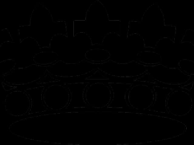 Crown Silhouette Vector PNG Image