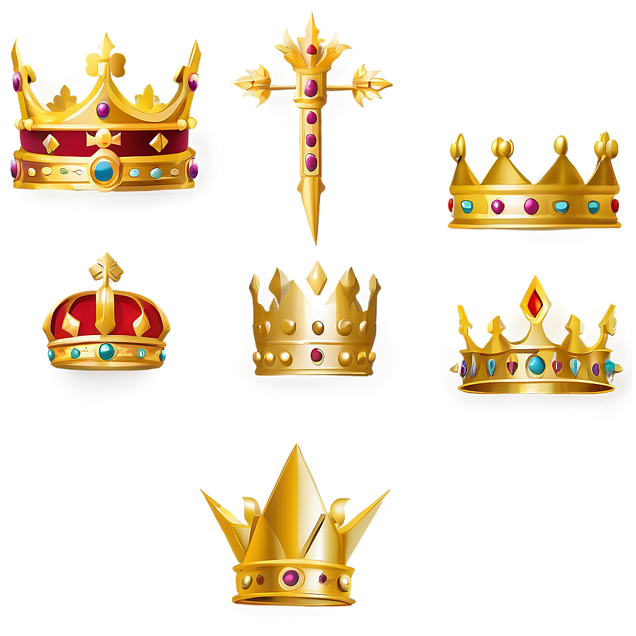 Crown Vector Set Png Cvi PNG Image