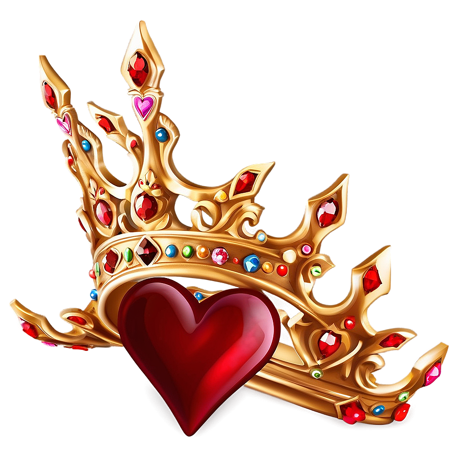 Crown With Heart Png Ywe PNG Image