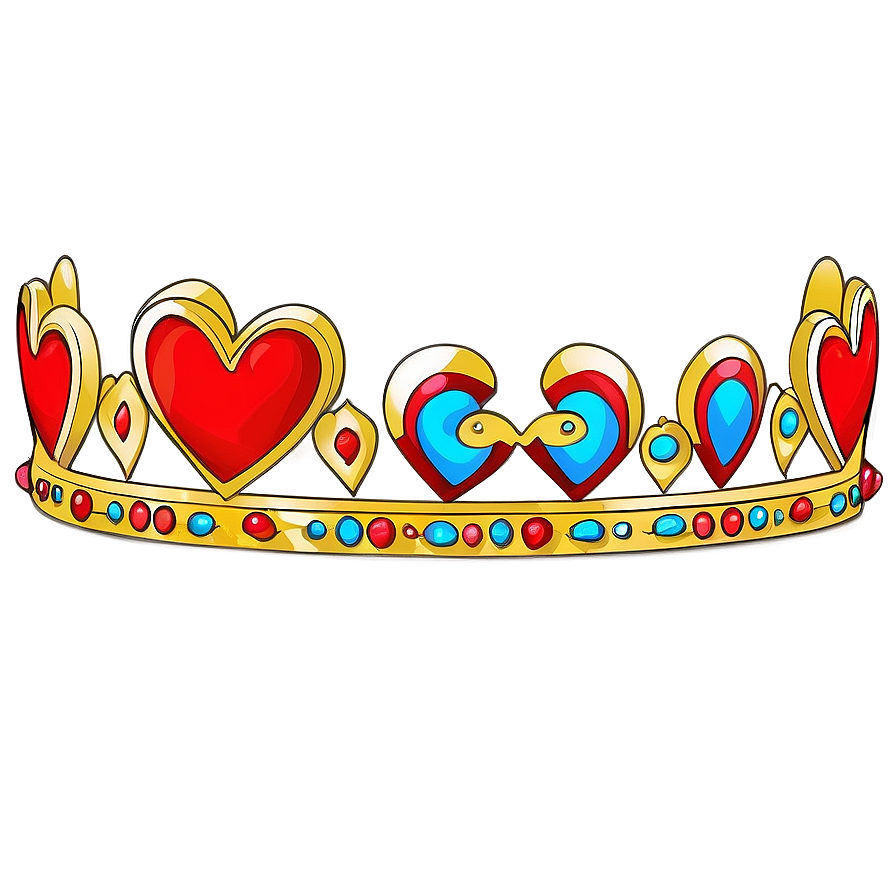 Crown With Hearts Png Skb14 PNG Image