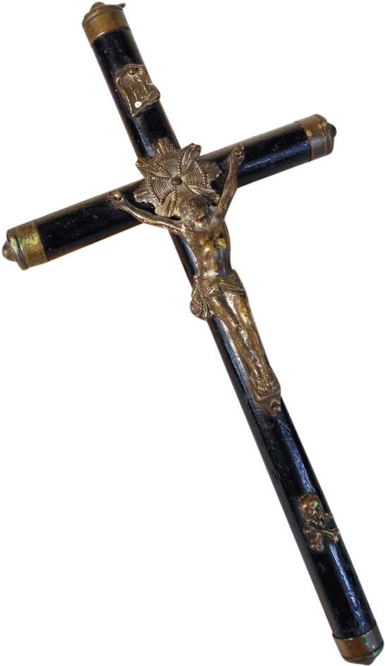 Crucifixion Scene Wooden Cross PNG Image