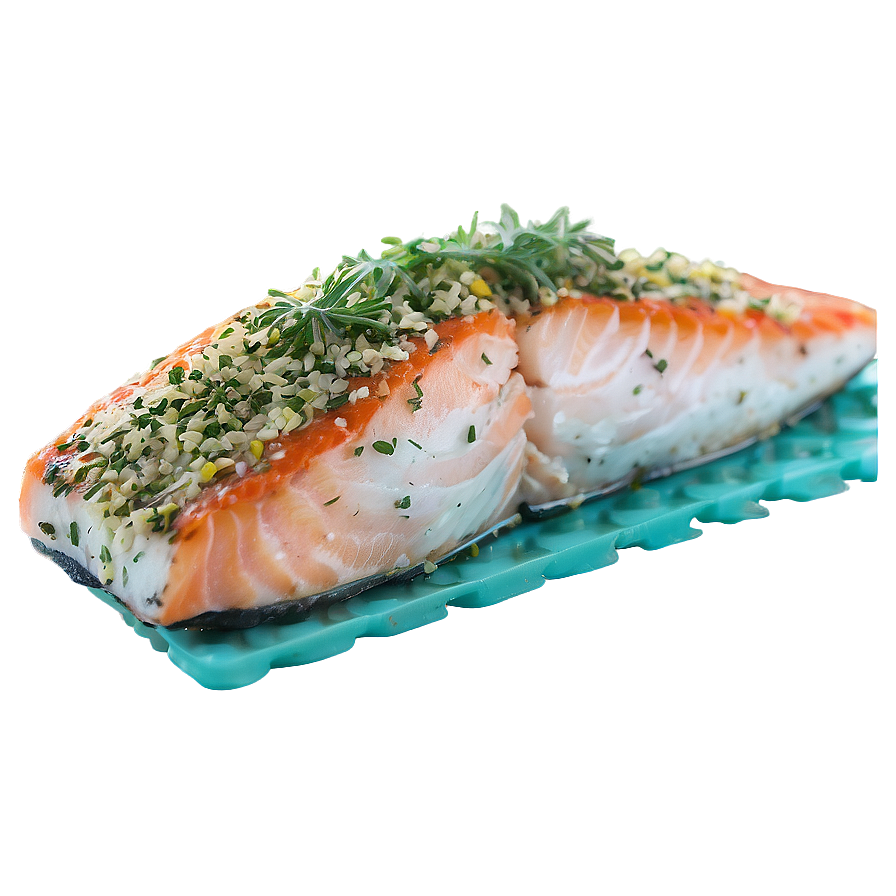 Crusted Herb Salmon Png Ufe PNG Image