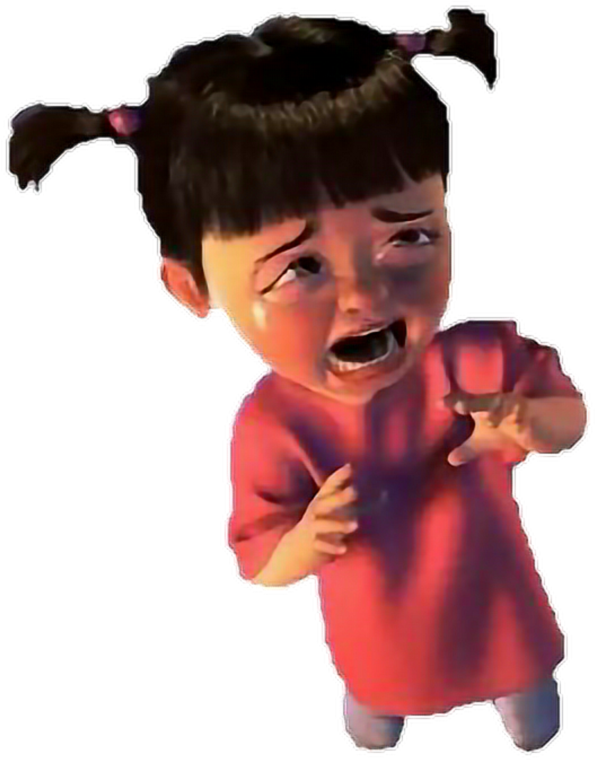 Crying Animated Girl Character PNG Image