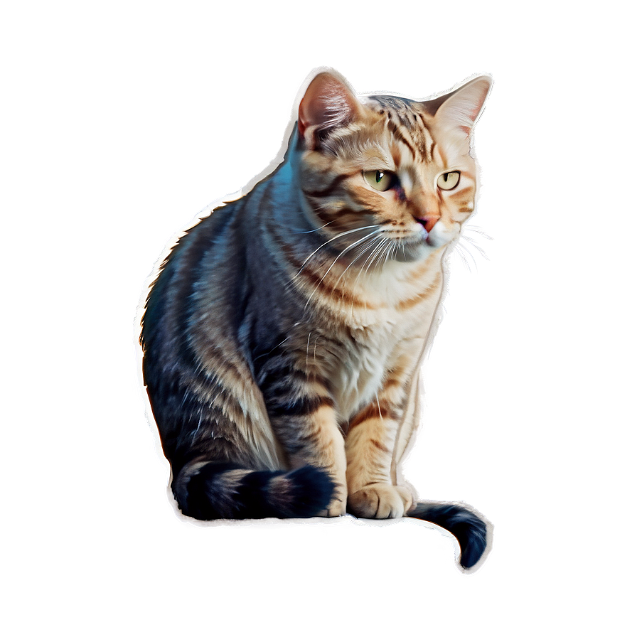 Crying Cat Sticker Design Png 06132024 PNG Image