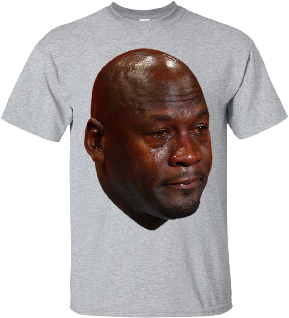 Crying Meme T Shirt Design PNG Image