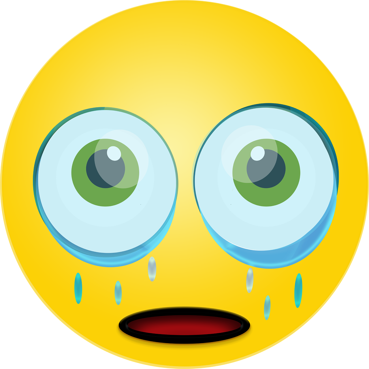 Crying Sad Emoji Illustration.png PNG Image