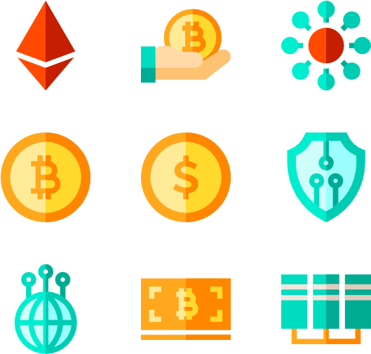 Cryptocurrency Icons Set PNG Image