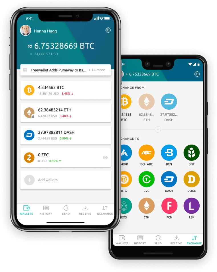 Cryptocurrency Wallet App Screenshots PNG Image