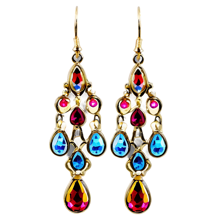 Crystal Chandelier Earring Png 05252024 PNG Image