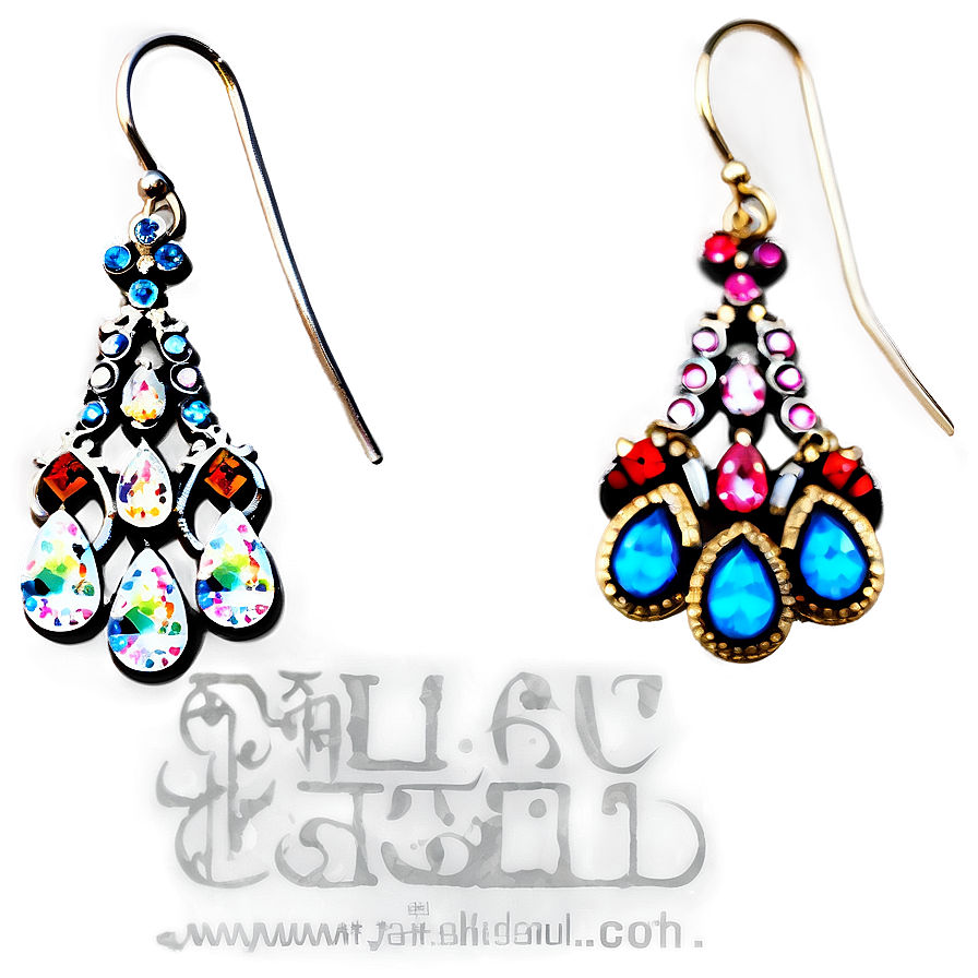 Crystal Chandelier Earring Png Wib PNG Image