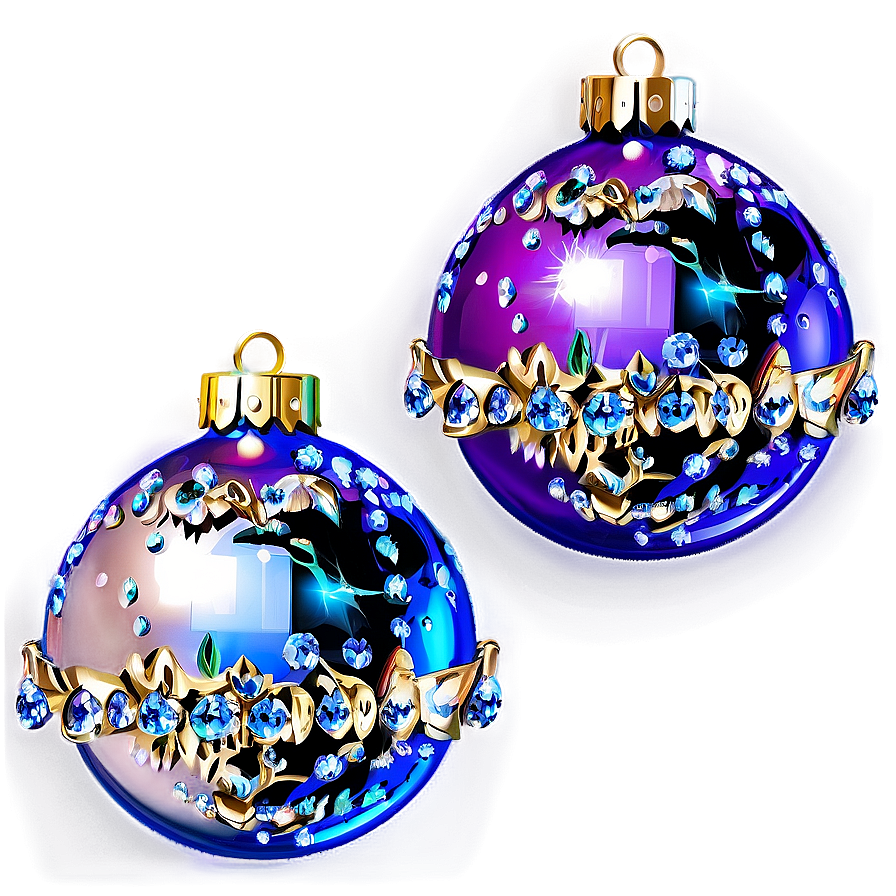 Crystal Christmas Ornaments Png Prl PNG Image