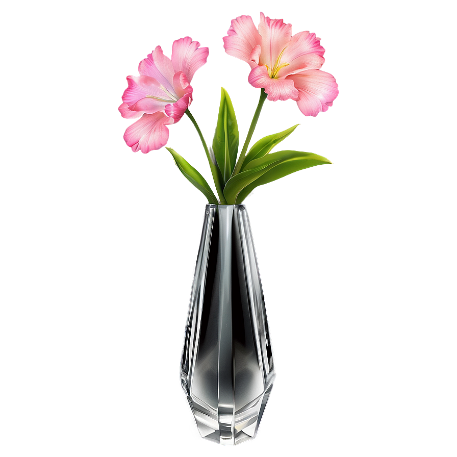 Crystal Flower Vase Png Pgd37 PNG Image