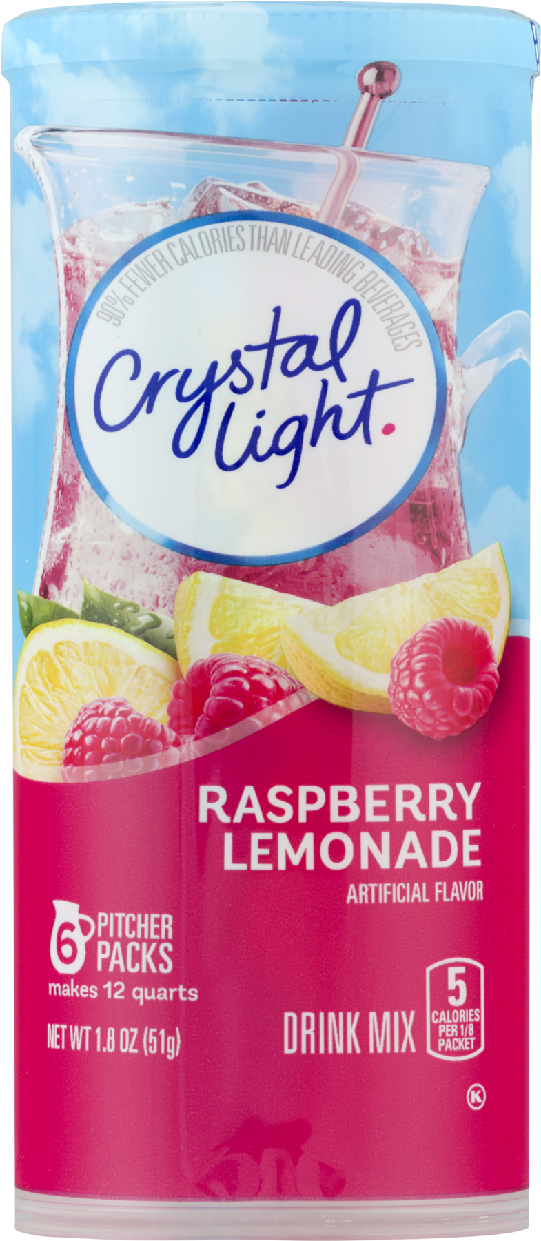 Crystal Light Raspberry Lemonade Drink Mix PNG Image