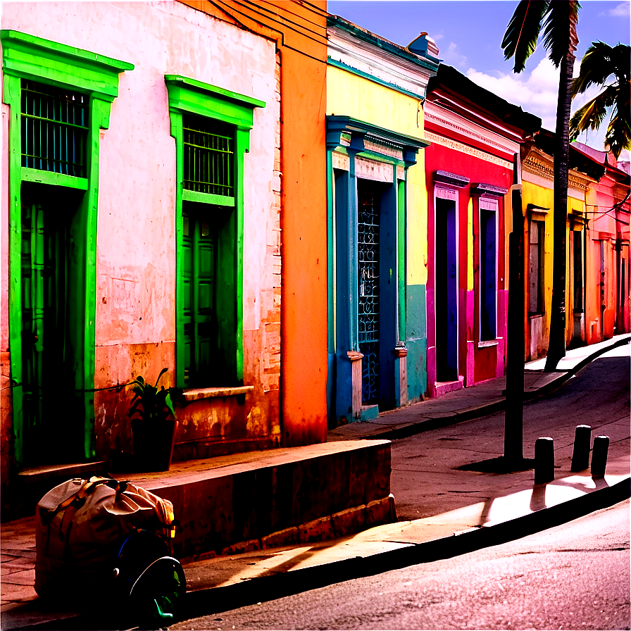 Cuban Old Town Street Png Pld PNG Image