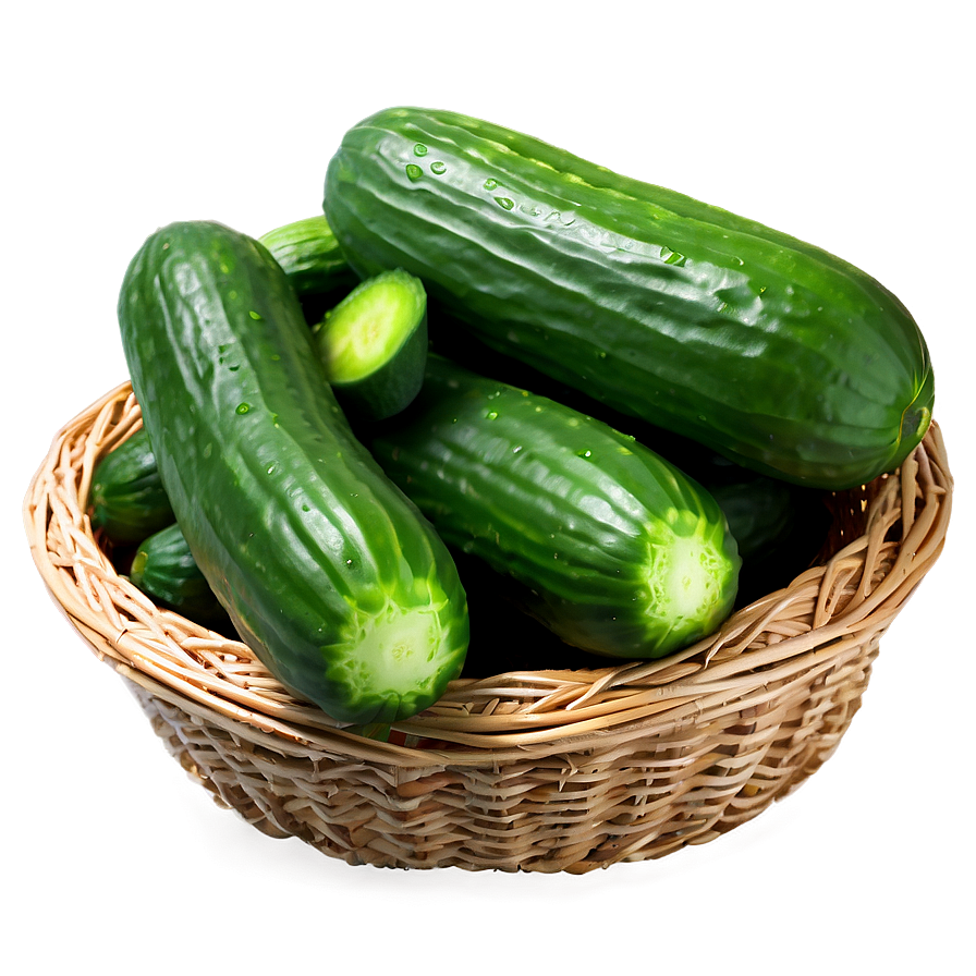 Cucumber In Basket Png 05242024 PNG Image