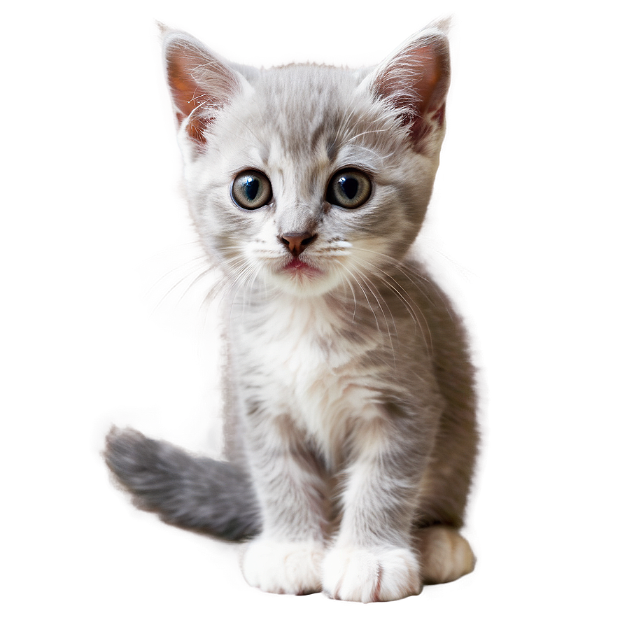 Cuddly Grey Kitten Png Nhk63 PNG Image