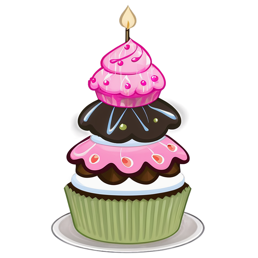 Cupcake Tower Png Ahd75 PNG Image