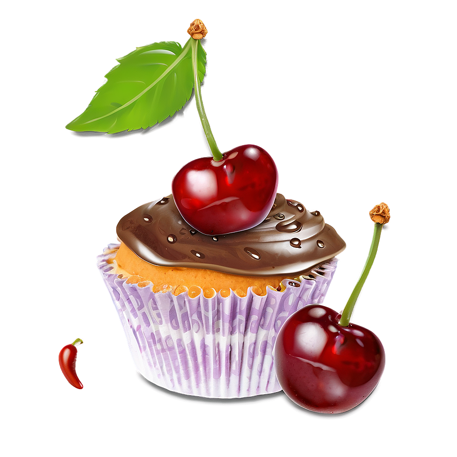 Cupcake With Cherry Png 11 PNG Image