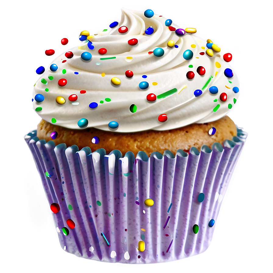 Cupcake With Confetti Png Cgb65 PNG Image