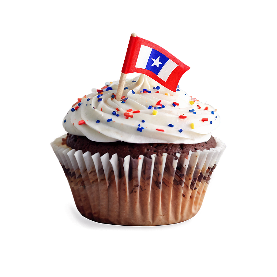 Cupcake With Flag Png 3 PNG Image