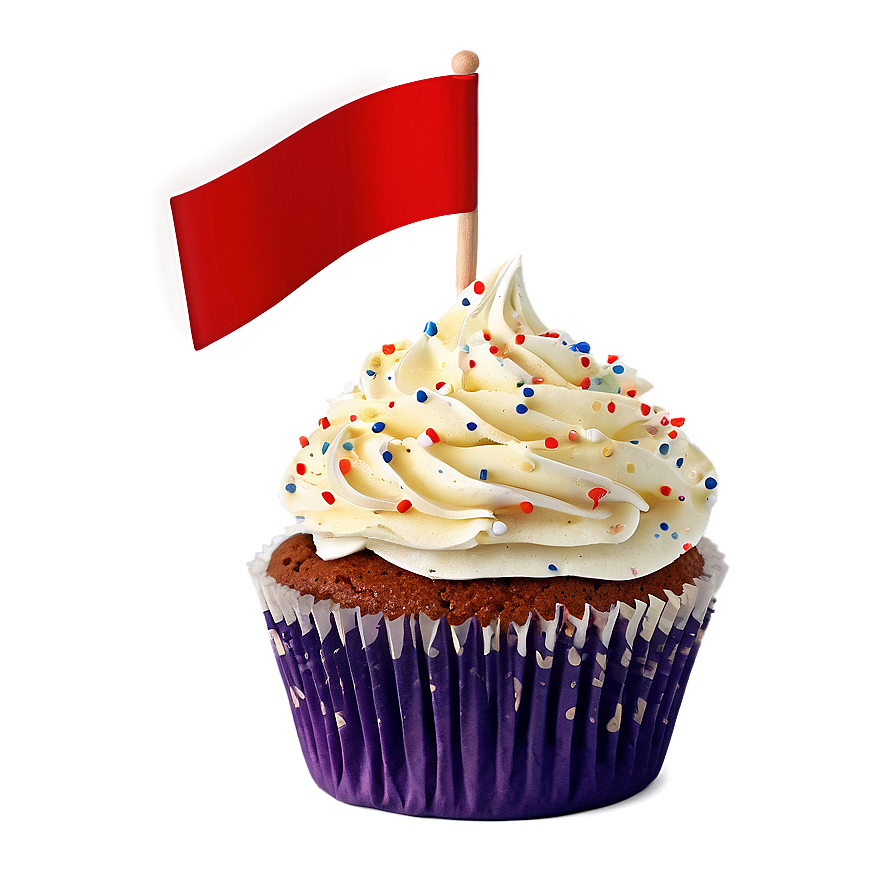 Cupcake With Flag Png Ctr17 PNG Image