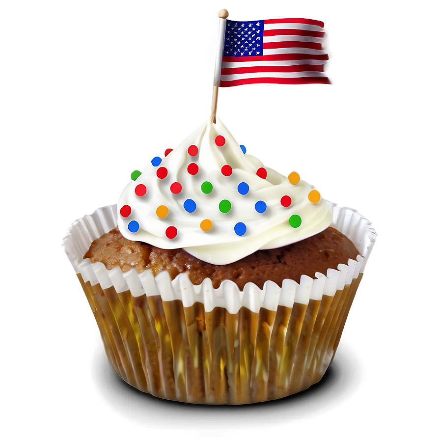 Cupcake With Flag Png Qyy4 PNG Image