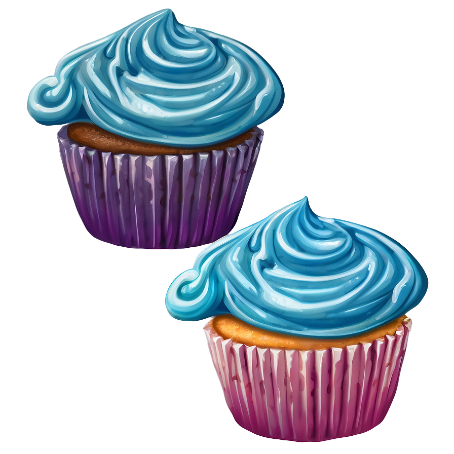 Cupcake With Frosting Swirl Png Xkf65 PNG Image