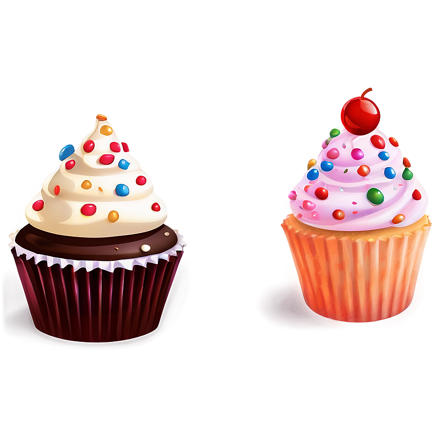 Cupcake With Sprinkles Png Gng90 PNG Image