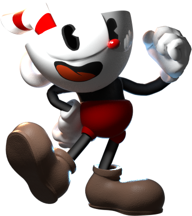 Cuphead Character Pose PNG Image