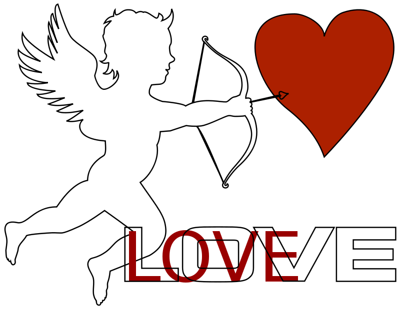 Cupid Arrow Heart Love Graphic PNG Image