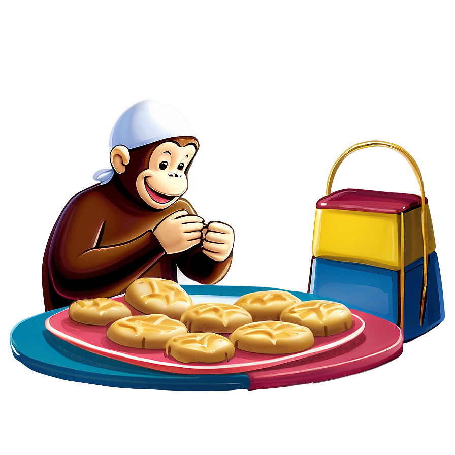 Curious George Baking Cookies Png 63 PNG Image