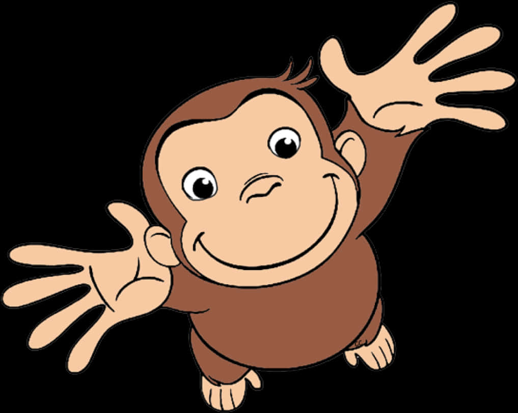 Curious George Happy Gesture PNG Image