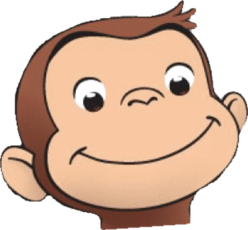 Curious George Smiling Face PNG Image