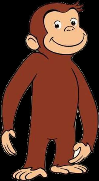 Curious George Standing Smile PNG Image