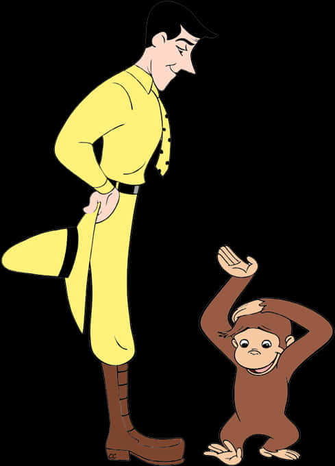 Curious Georgeand The Manin The Yellow Hat PNG Image