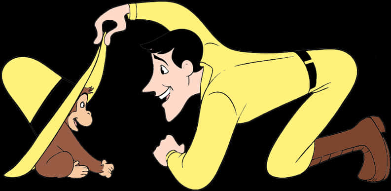 Curious Georgeand The Maninthe Yellow Hat Playtime PNG Image