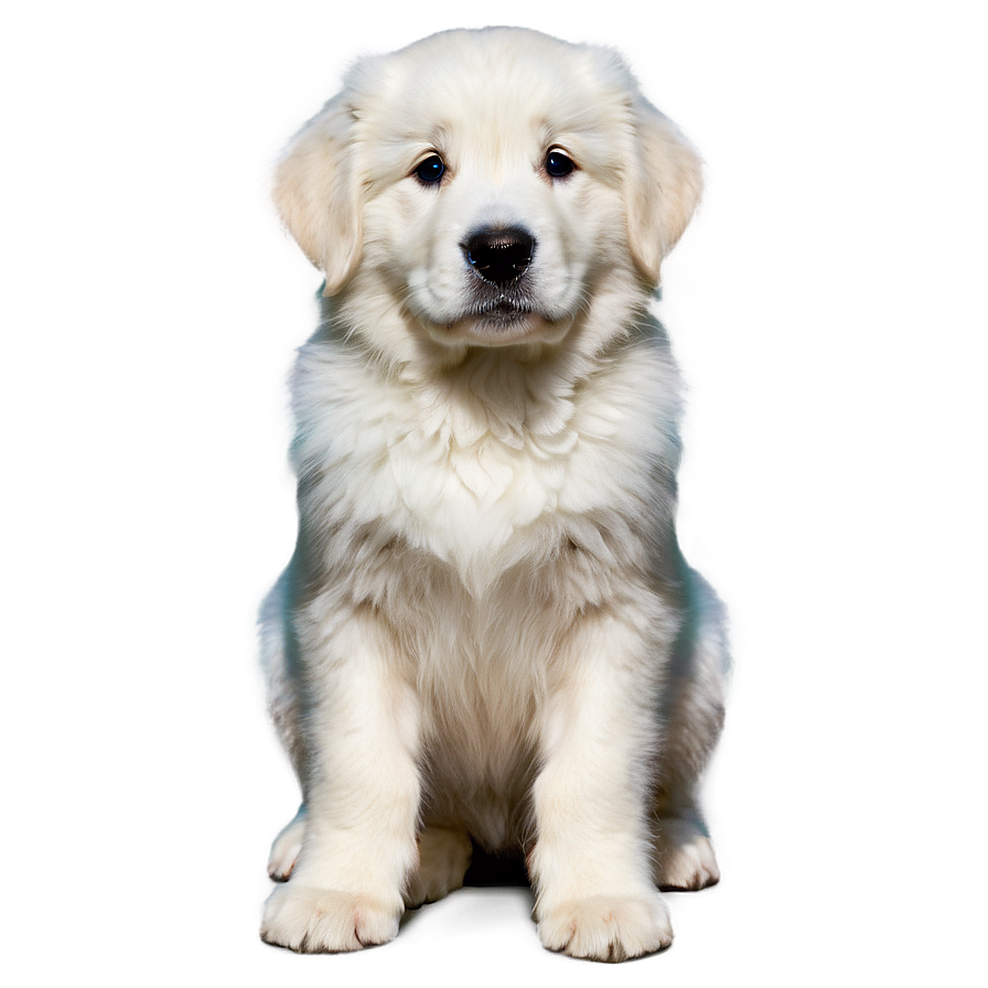 Curious Great Pyrenees Puppy Png 06292024 PNG Image