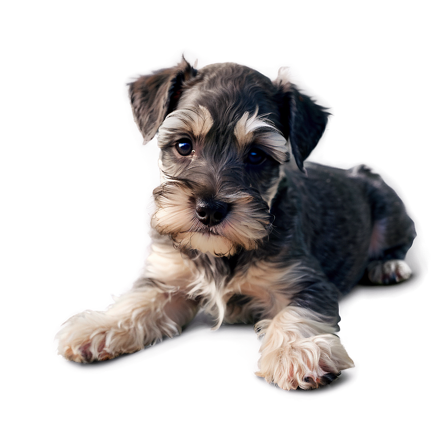 Curious Schnauzer Puppy Png Esl PNG Image