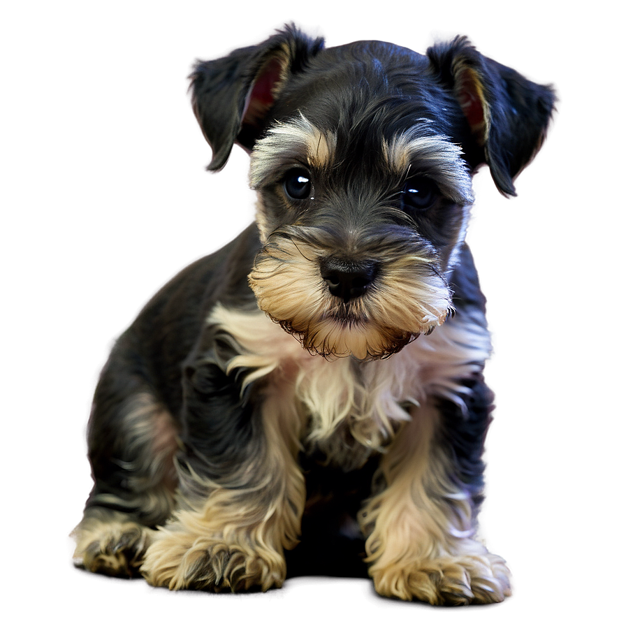 Curious Schnauzer Puppy Png Nmh PNG Image