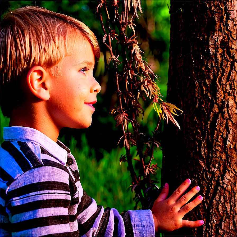 Curious Son Exploring Nature Png 06242024 PNG Image