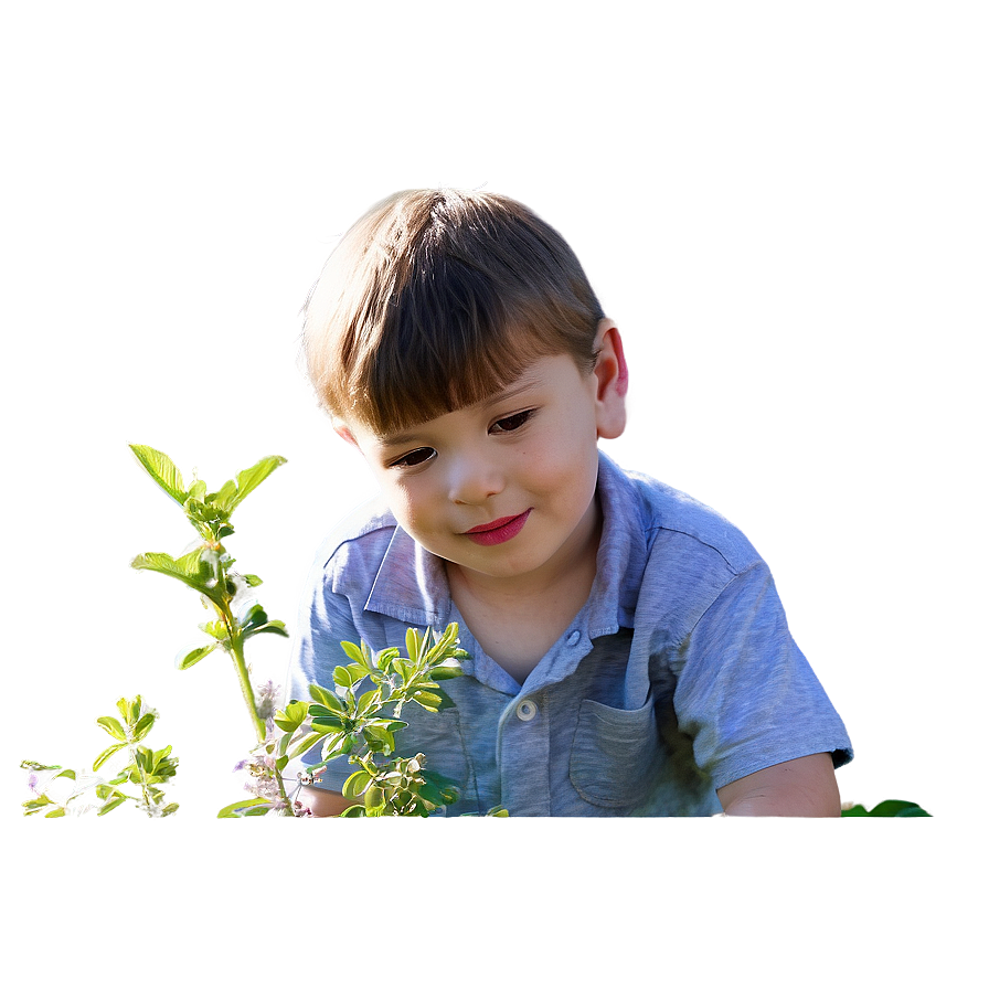 Curious Son Exploring Nature Png Llq77 PNG Image