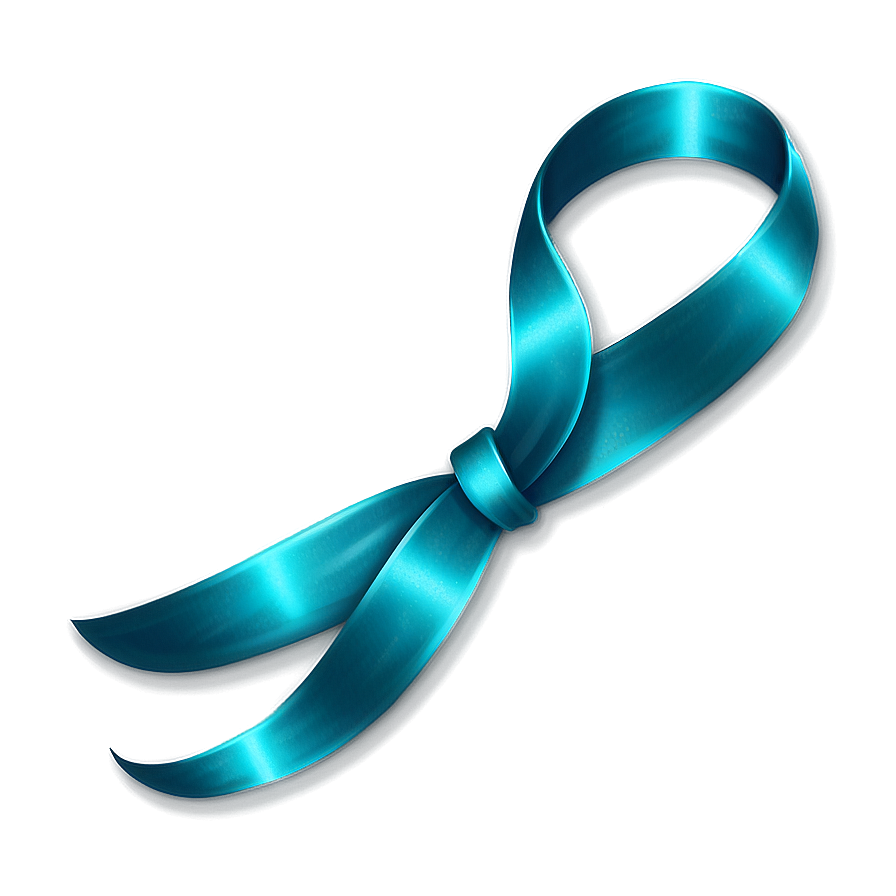 Curled Teal Ribbon Illustration Png Hyw22 PNG Image