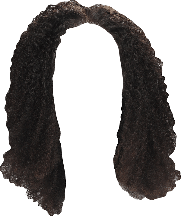 Curly Black Hair Arch PNG Image