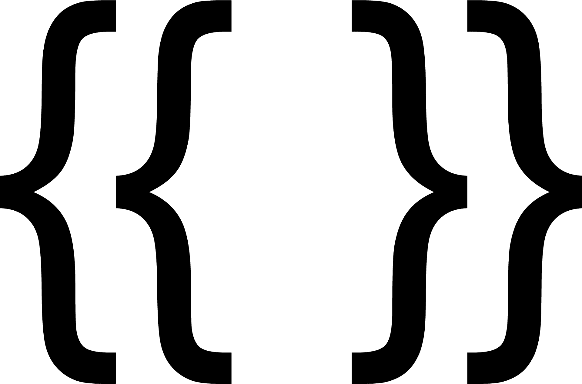 Curly Bracket Programming Symbol PNG Image