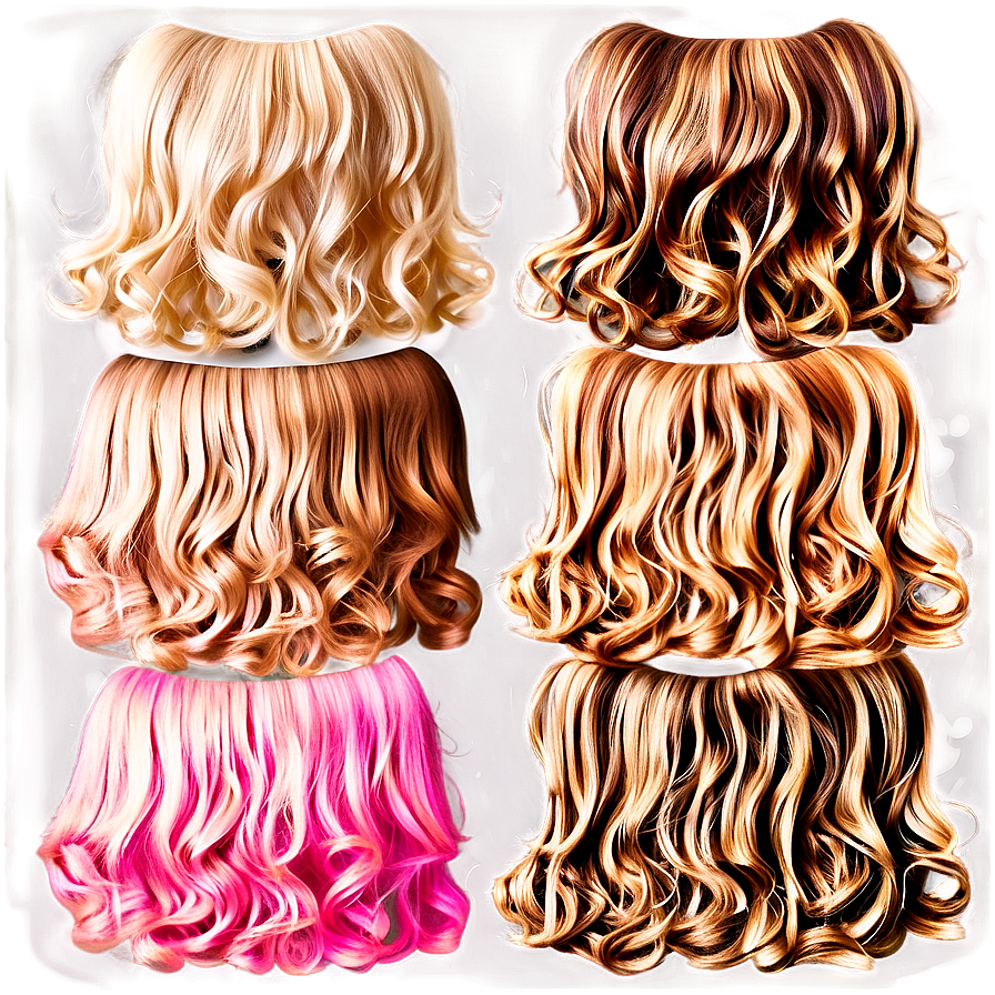 Curly Hair Color Mix Png Xwu PNG Image