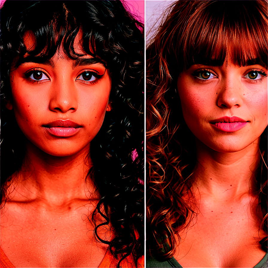 Curly Hair With Bangs Png 4 PNG Image